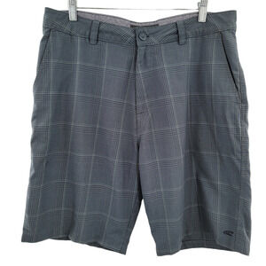 O'Neill Men's Casual Shorts Size 34 Plaid Windowpane